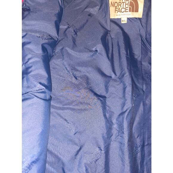 Rare VTG NORTH FACE Size Large Womens 100% Wool Made in USA Bomber Jacket PINK - Picture 5 of 9